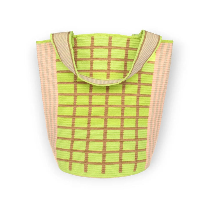 Guajii Tote Bag Check tote bag | Pistachio