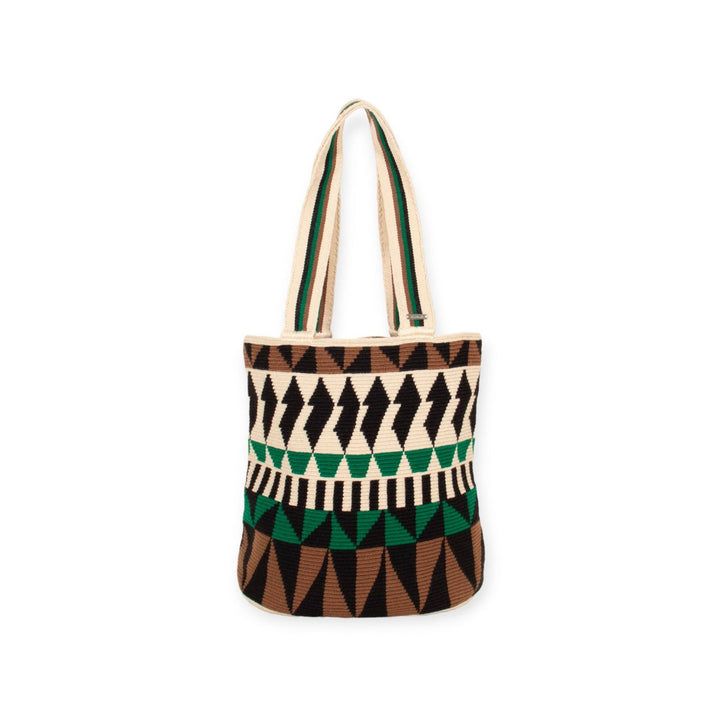 Guajii Tote Bag Geometric oval tote | Mocha