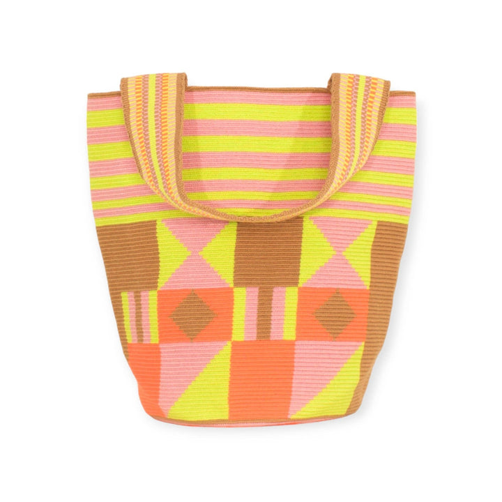 Guajii Tote Bag Geometric round tote | Toast