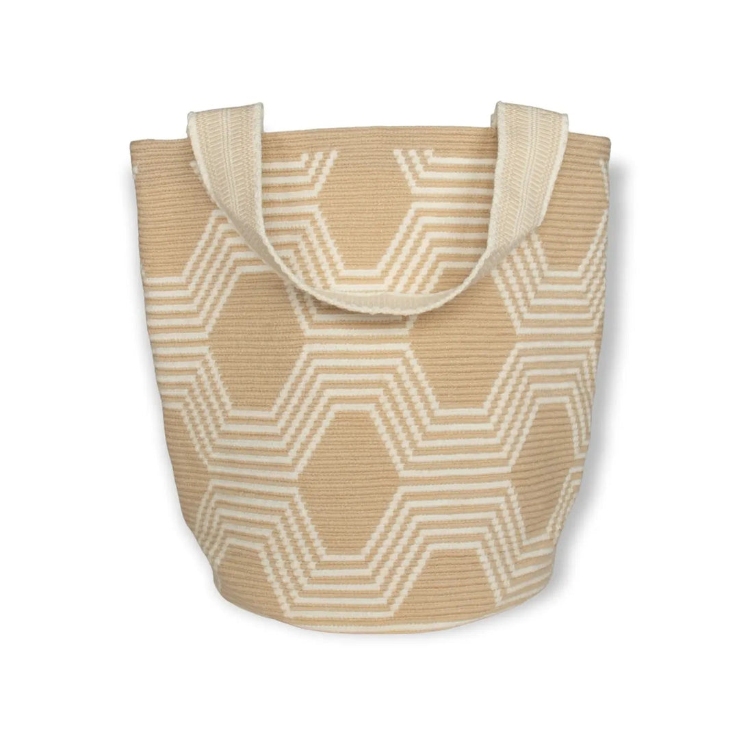 Guajii Tote Bag Geometric tote bag | Oat