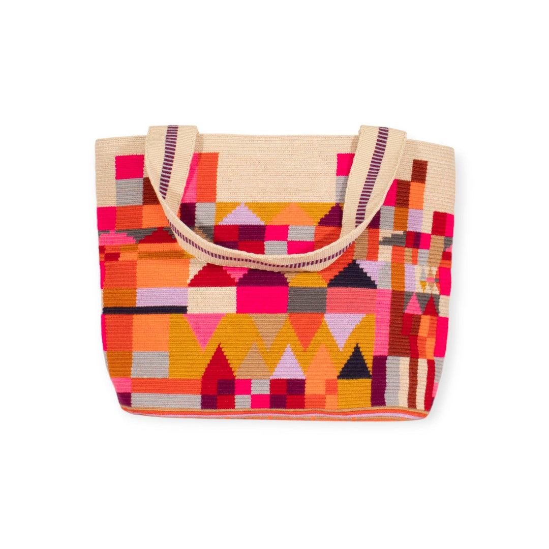 Guajii Tote Bag Ovale Tote Bag | Neon Abstract  |  Neon block