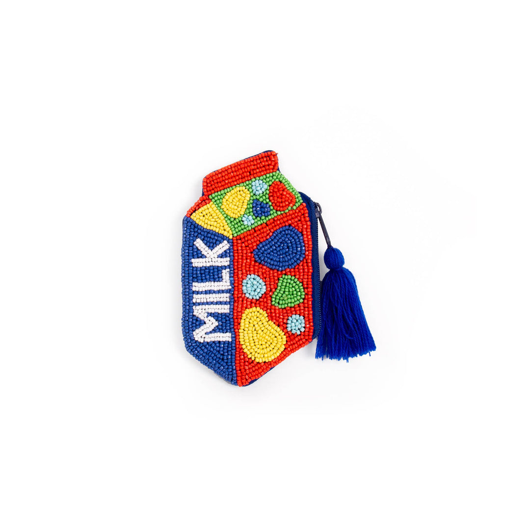 Helio Ferretti Clutch Perlen-Clutch Milchkarton | Helio Ferretti bei Nauli and Stories