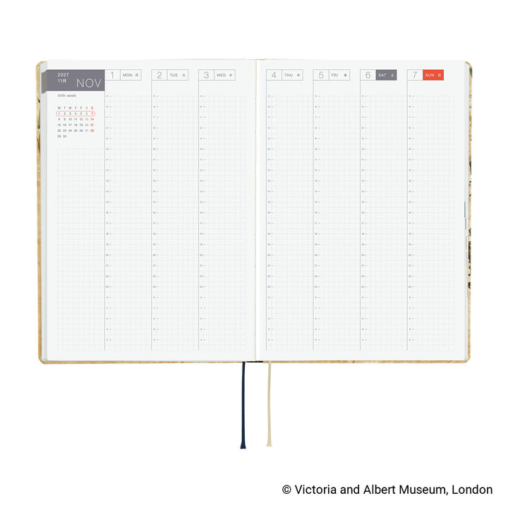 Hobonichi Kalender HON A5 The V&amp;A Series: Vine - 2027 bei Nauli and Stories