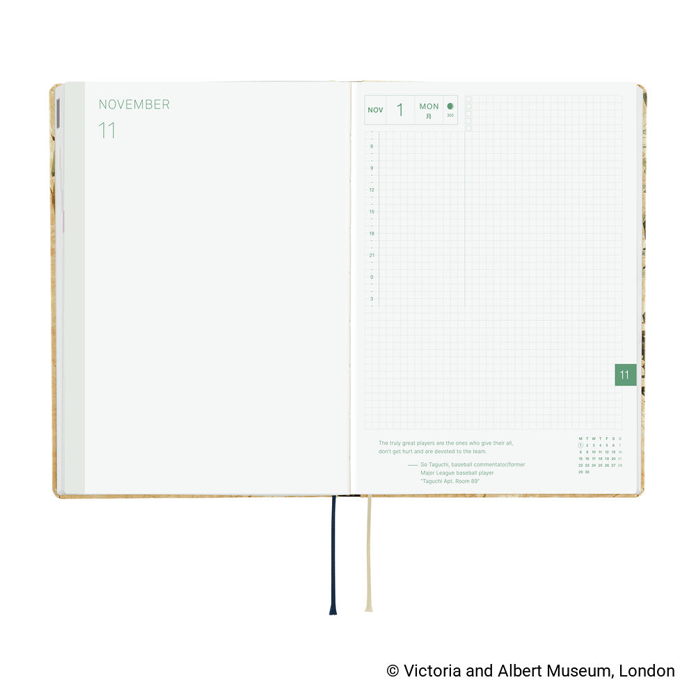 Hobonichi Kalender HON A5 The V&amp;A Series: Vine - 2027 bei Nauli and Stories