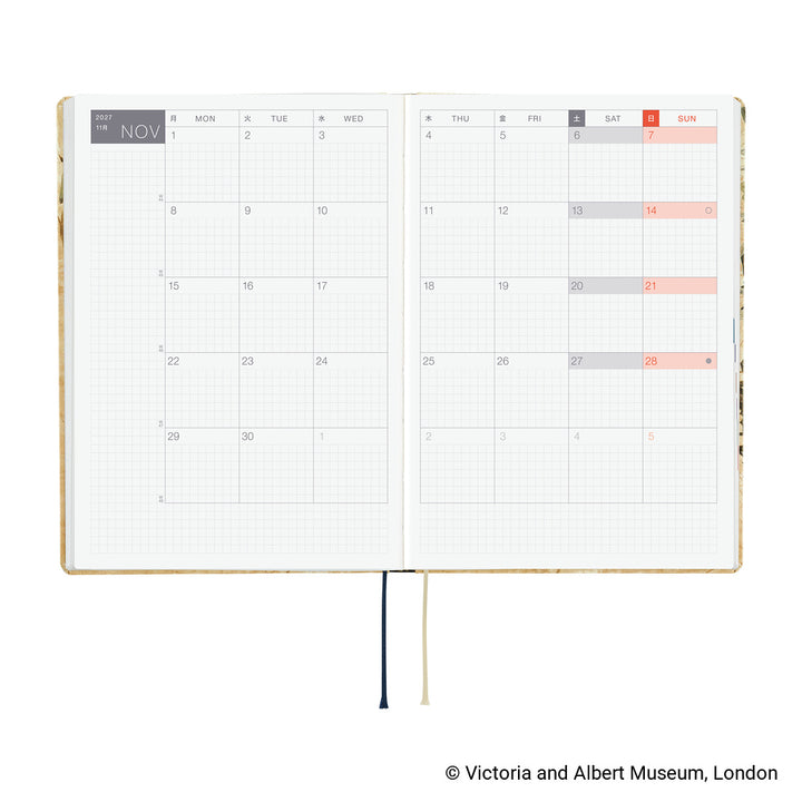 Hobonichi Kalender HON A5 The V&amp;A Series: Vine - 2027 bei Nauli and Stories