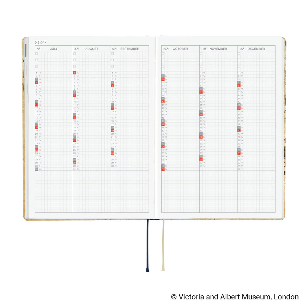 Hobonichi Kalender HON A5 The V&amp;A Series: Vine - 2027 bei Nauli and Stories