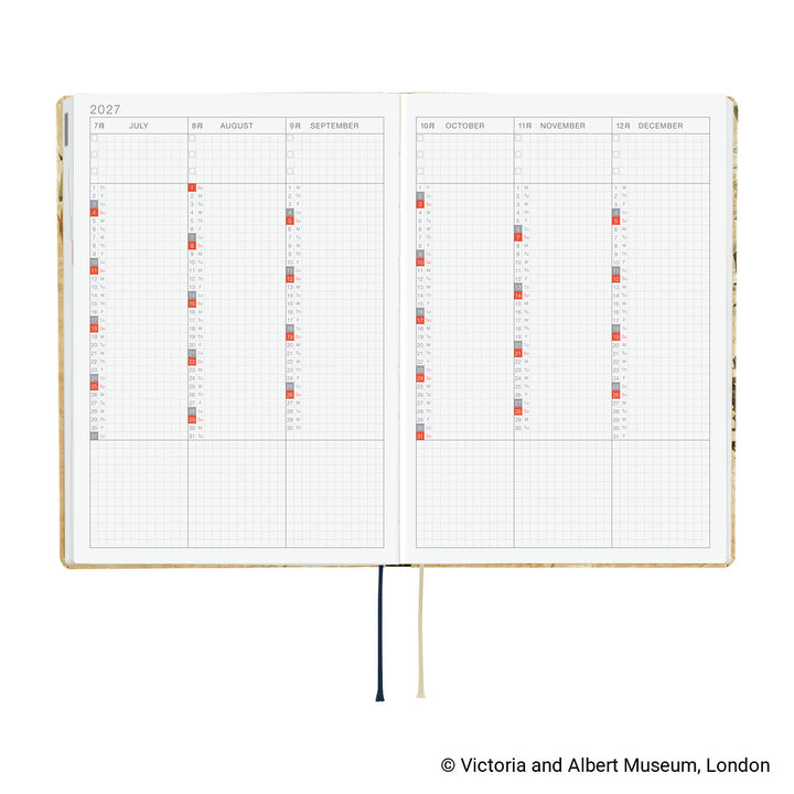 Hobonichi Kalender HON A5 The V&amp;A Series: Vine - 2027 bei Nauli and Stories
