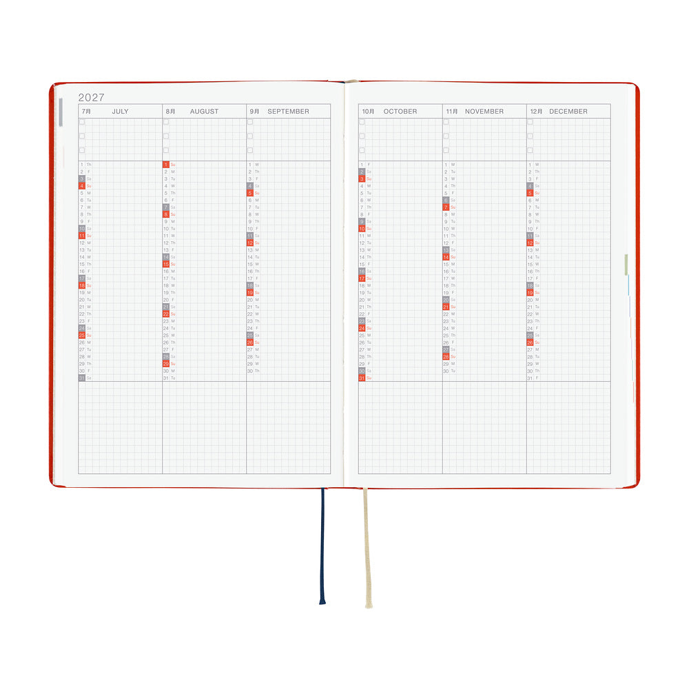 Hobonichi Kalender HON A5 Yumi Kitagishi: White Cat and Rabbit&