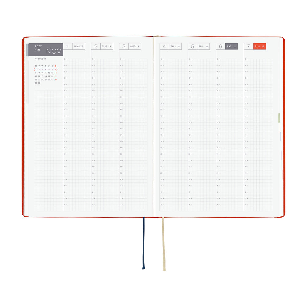 Hobonichi Kalender HON A5 Yumi Kitagishi: White Cat and Rabbit&