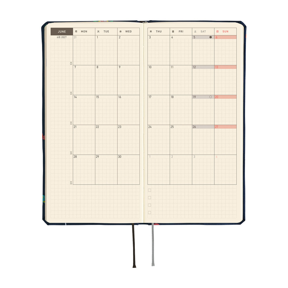 Hobonichi Kalender Weeks Bow &amp; Tie: Candy Dream - 2027 bei Nauli and Stories