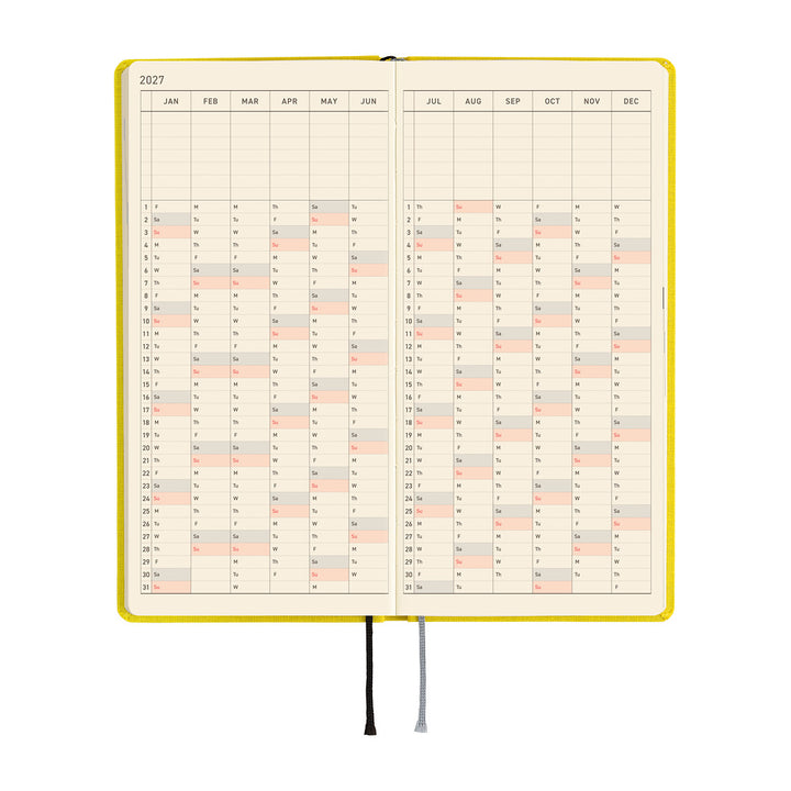 Hobonichi Kalender Weeks Colors: Canaria Yellow - 2027 bei Nauli and Stories