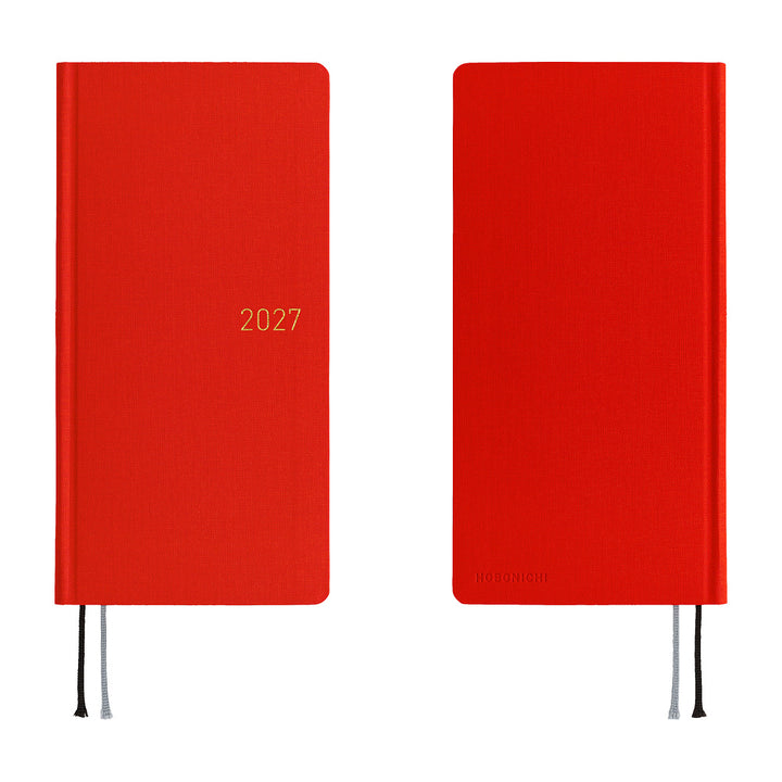 Hobonichi Kalender Weeks Colors: Poppy Red - 2027 bei Nauli and Stories