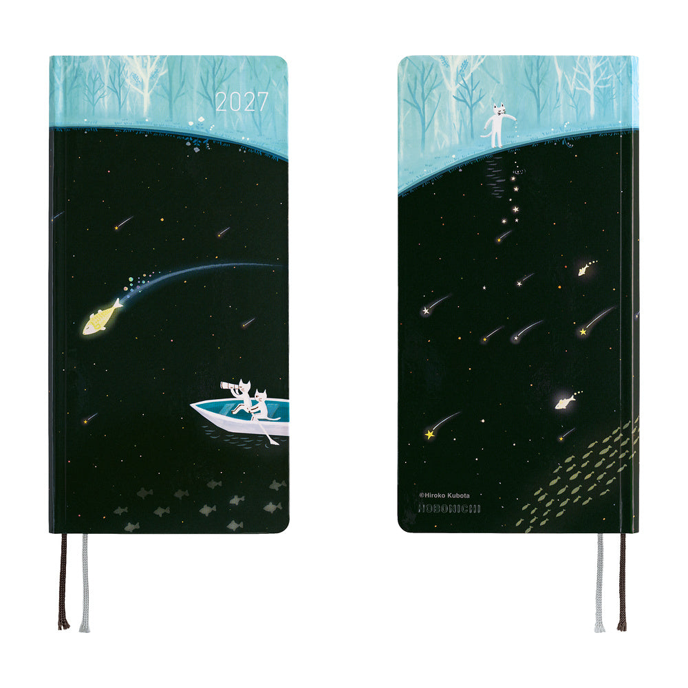 Hobonichi Kalender Weeks Hiroko Kubota: Meteor Shower in the Light Blue Forest - 2027 bei Nauli and Stories