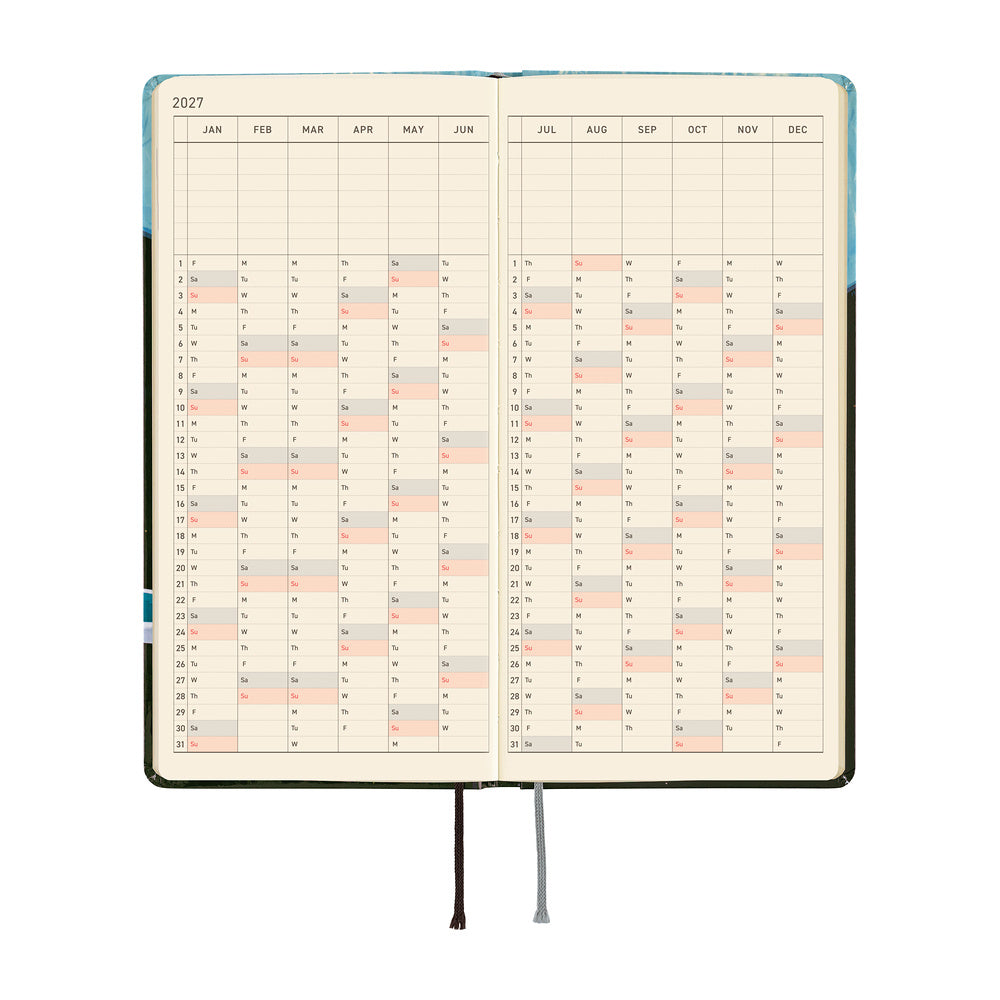 Hobonichi Kalender Weeks Hiroko Kubota: Meteor Shower in the Light Blue Forest - 2027 bei Nauli and Stories