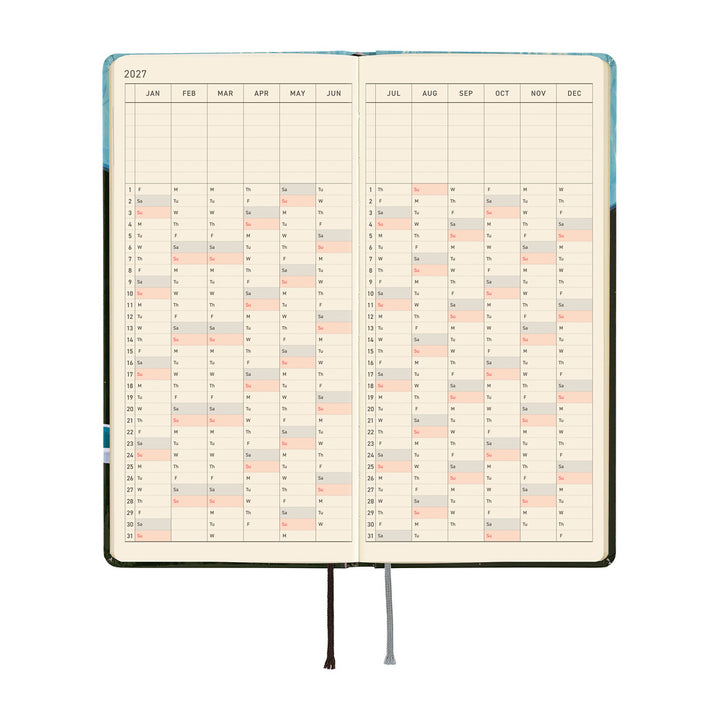 Hobonichi Kalender Weeks Hiroko Kubota: Meteor Shower in the Light Blue Forest - 2027 bei Nauli and Stories