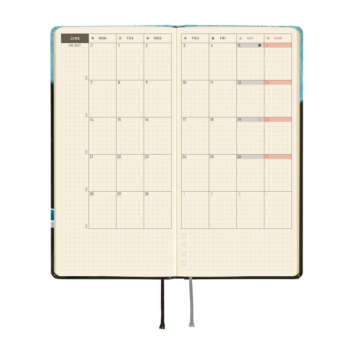 Hobonichi Kalender Weeks Hiroko Kubota: Meteor Shower in the Light Blue Forest - 2027 bei Nauli and Stories