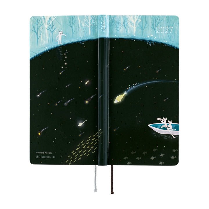 Hobonichi Kalender Weeks Hiroko Kubota: Meteor Shower in the Light Blue Forest - 2027 bei Nauli and Stories