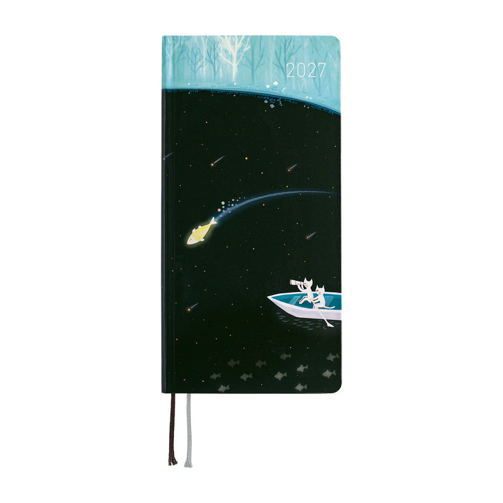 Hobonichi Kalender Weeks Hiroko Kubota: Meteor Shower in the Light Blue Forest - 2027 bei Nauli and Stories