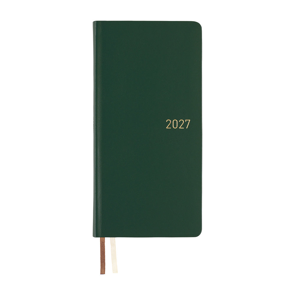 Hobonichi Kalender Weeks Leather: Forest Green - 2027 bei Nauli and Stories