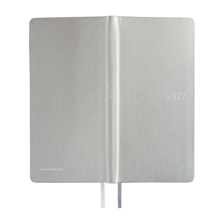 Hobonichi Kalender Weeks Leather: Noble Silver - 2027 bei Nauli and Stories