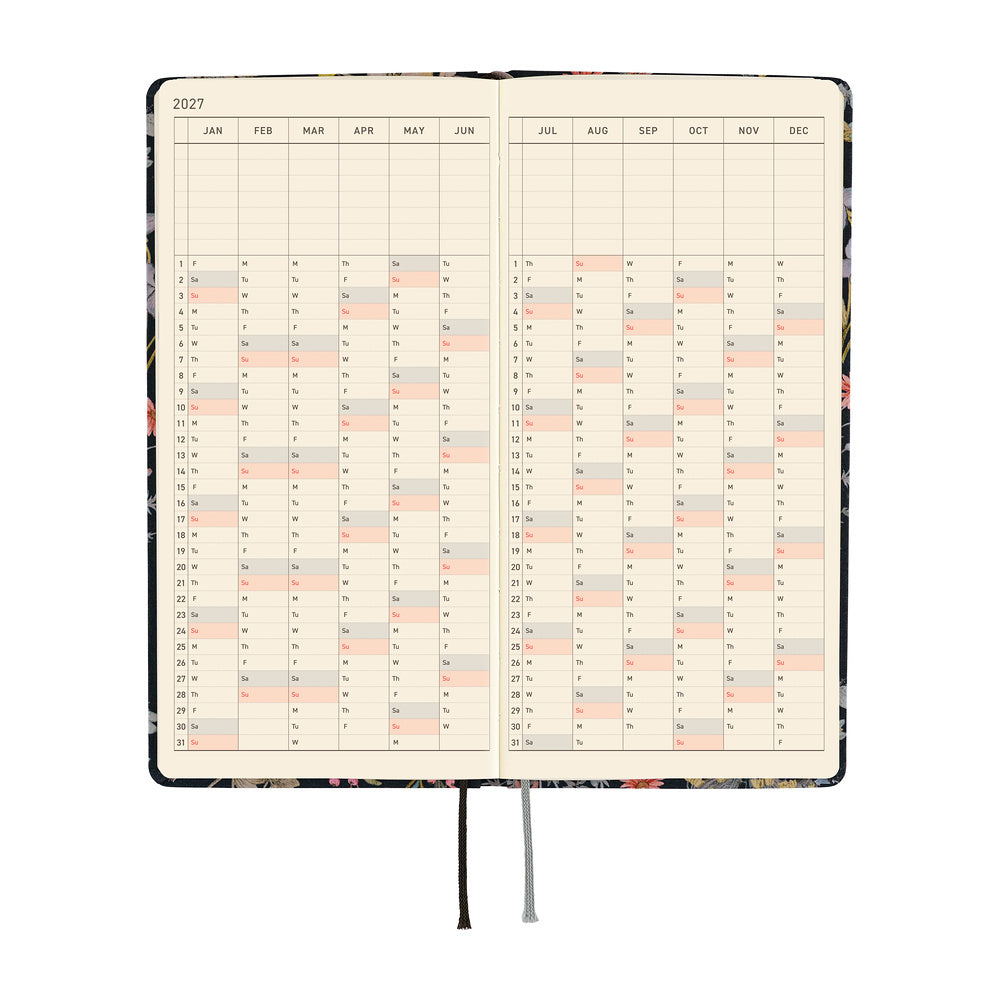 Hobonichi Kalender Weeks Liberty Fabrics: Floral Remedy - 2027 bei Nauli and Stories