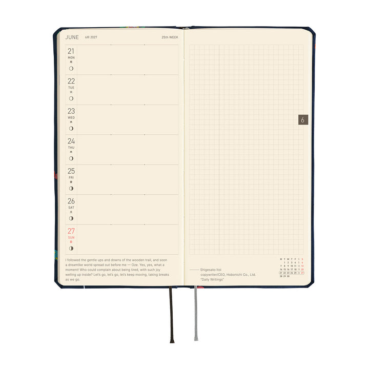 Hobonichi Kalender Weeks MEGA Bow &amp; Tie: Candy Dream - 2027 bei Nauli and Stories