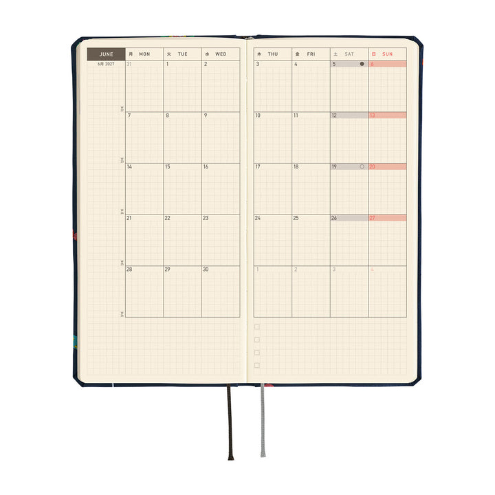 Hobonichi Kalender Weeks MEGA Bow &amp; Tie: Candy Dream - 2027 bei Nauli and Stories