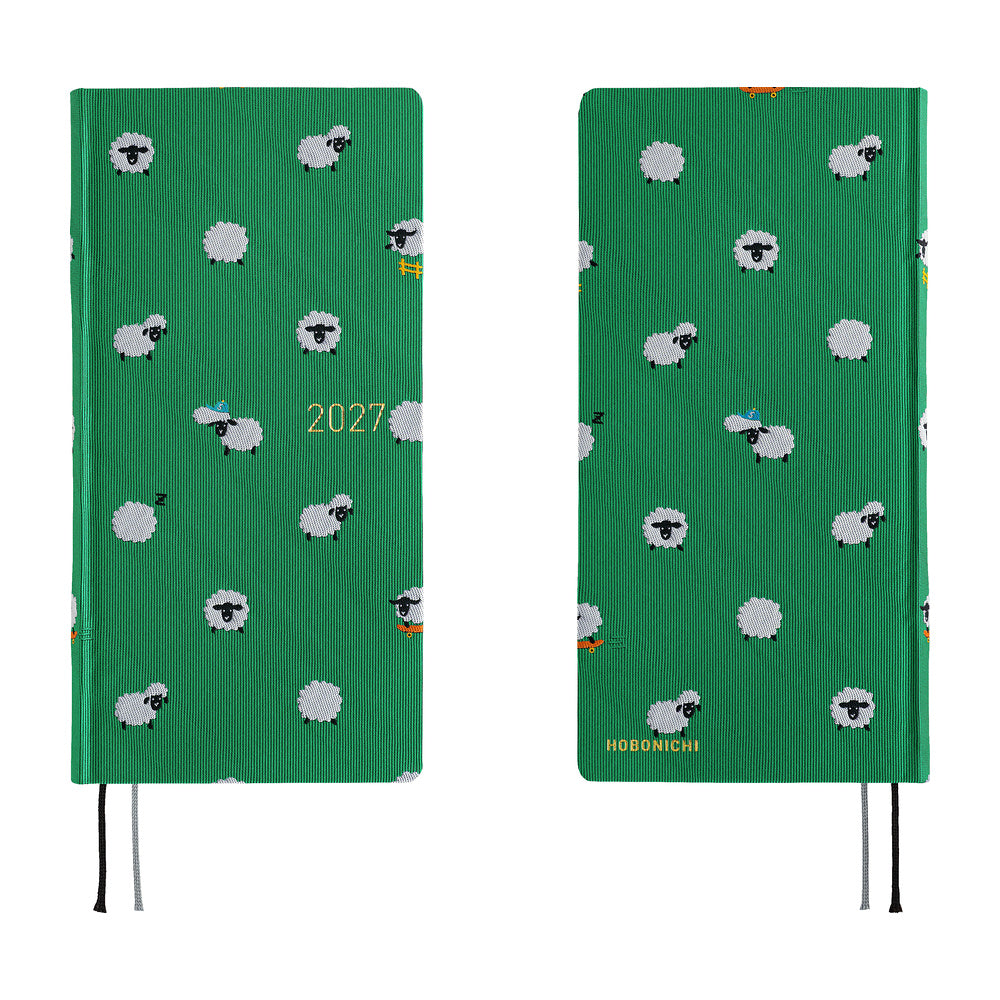 Hobonichi Kalender Weeks MEGA Bow &amp; Tie: Sheep Sheep Sheep - 2027 bei Nauli and Stories