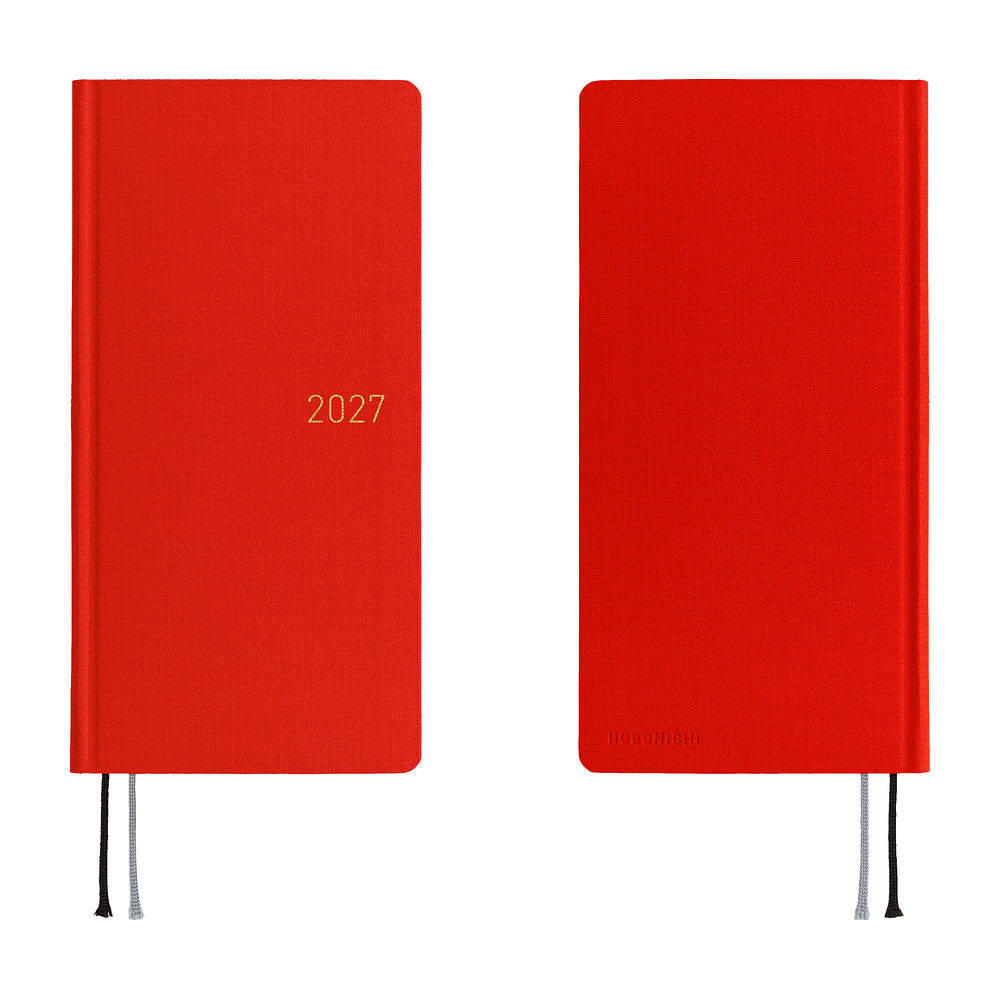 Hobonichi Kalender Weeks MEGA Colors: Poppy Red - 2027 bei Nauli and Stories