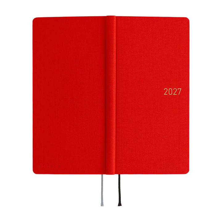 Hobonichi Kalender Weeks MEGA Colors: Poppy Red - 2027 bei Nauli and Stories