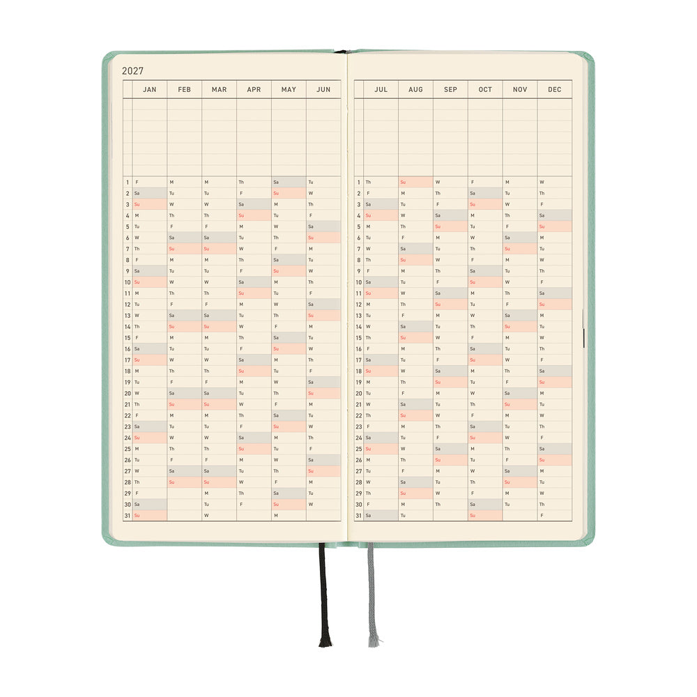 Hobonichi Kalender Weeks Paper Series: Jade - 2027 bei Nauli and Stories