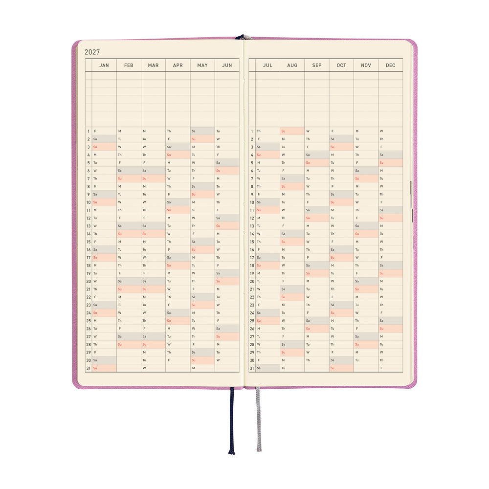 Hobonichi Kalender Weeks Smooth: Lavender Milk - 2027 bei Nauli and Stories