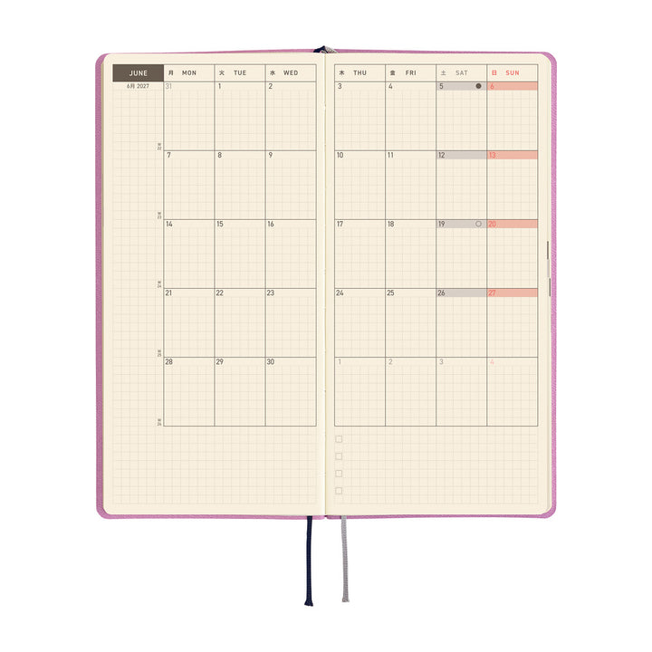 Hobonichi Kalender Weeks Smooth: Lavender Milk - 2027 bei Nauli and Stories