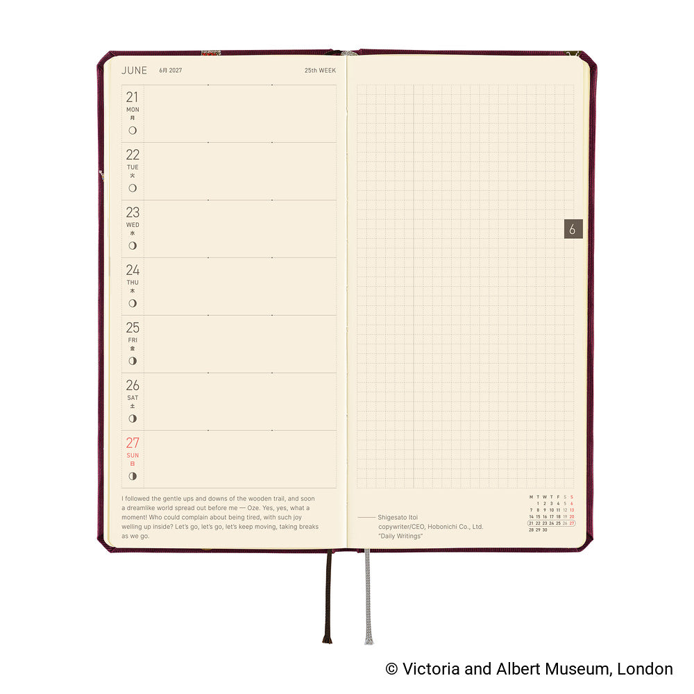 Hobonichi Kalender Weeks The V&amp;A Series: Welcome to the V&amp;A - 2027 bei Nauli and Stories