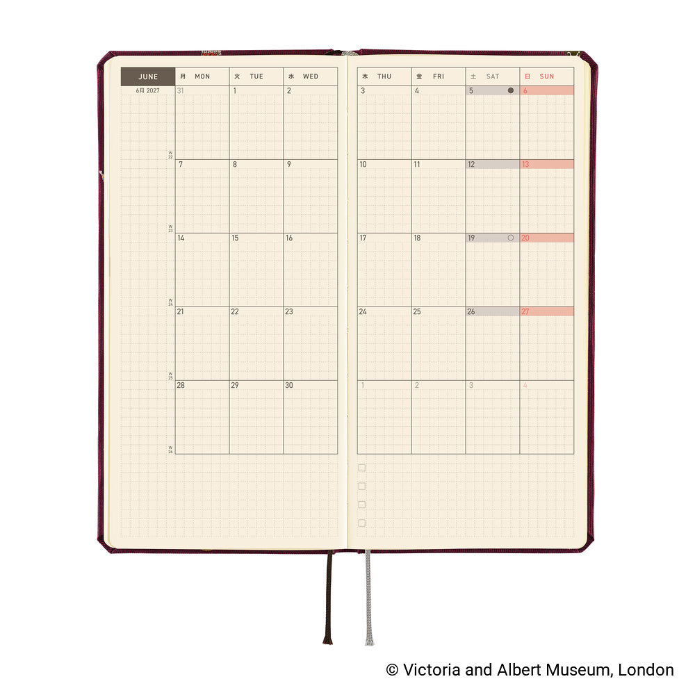 Hobonichi Kalender Weeks The V&amp;A Series: Welcome to the V&amp;A - 2027 bei Nauli and Stories