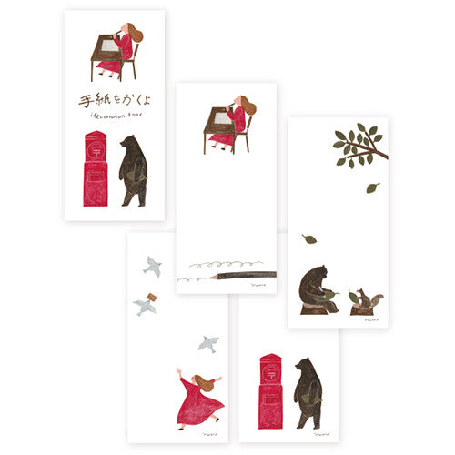 Hyogensha Letterpad Kleiner illustrierter Letterpad - Letter for You bei Nauli and Stories