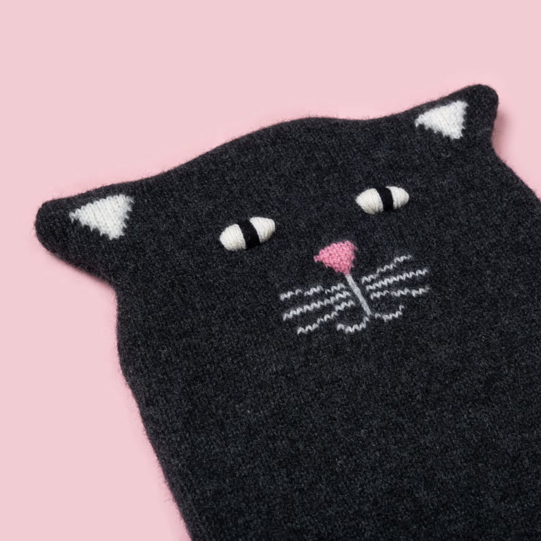 Wärmflasche schwarze Katze