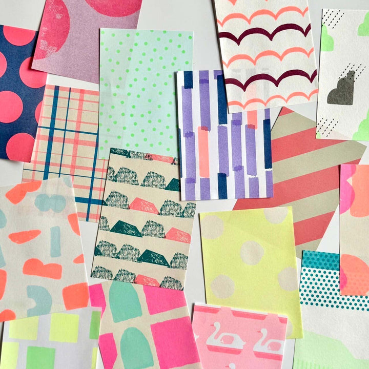 IROIRO Notizblock IROIRO Memo Pad Neon aus bunten Scraps bei Nauli and Stories