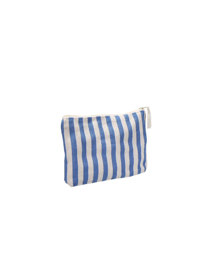 Kado Design Kulturbeutel gestreifte Pouch blau bei Nauli and Stories