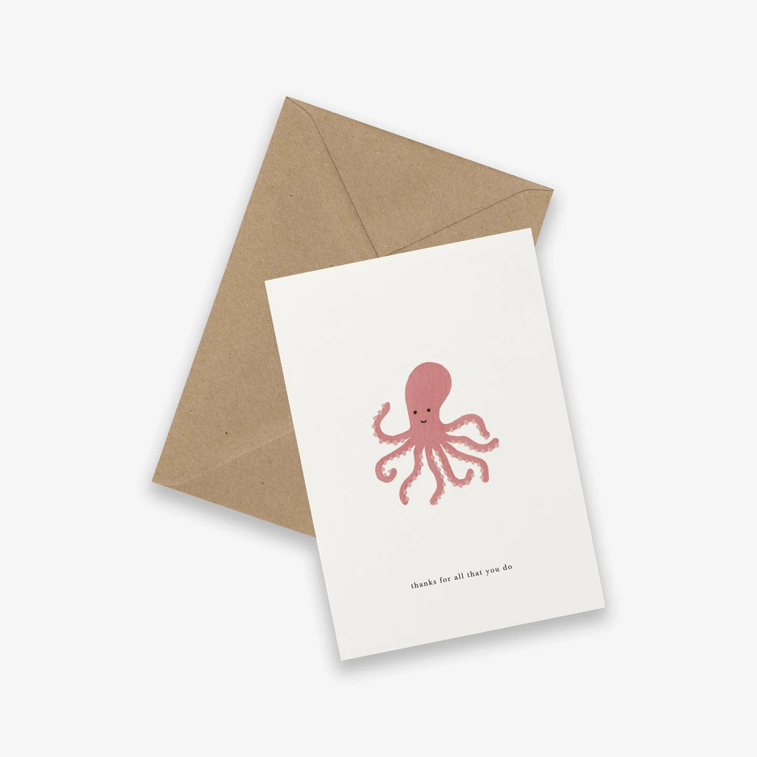 Kartotek Dankeskarte Dankeskarte Octopus