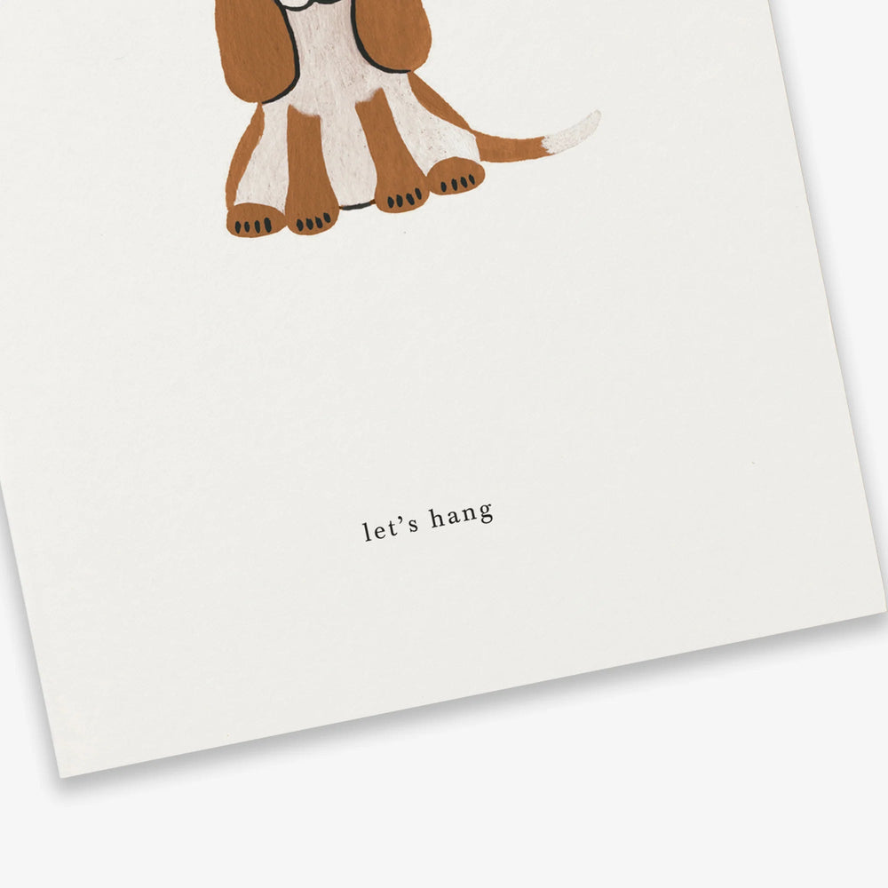 Kartotek Liebe Grußkarte - Hund Basset -  Let's hang