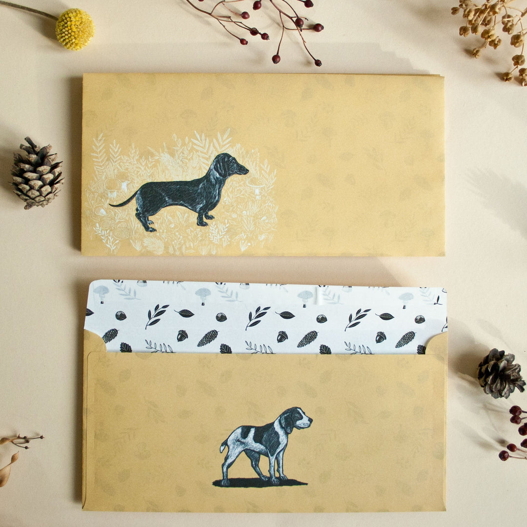 Katja Rub Briefpapier Briefumschläge Set | Hunde - Katja Rub