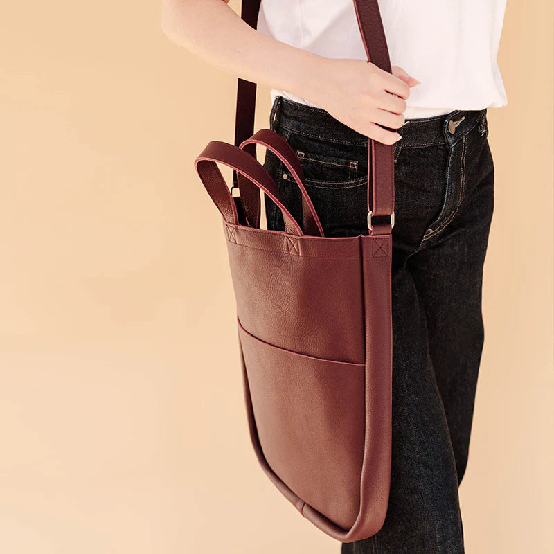 Keecie Handtasche große Ledertasche Day Dreamer - Aubergine bei Nauli and Stories