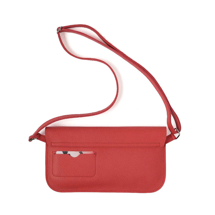 Keecie Handtasche Handtasche - Crossbodybag - aus Leder - Double Up - coral rot