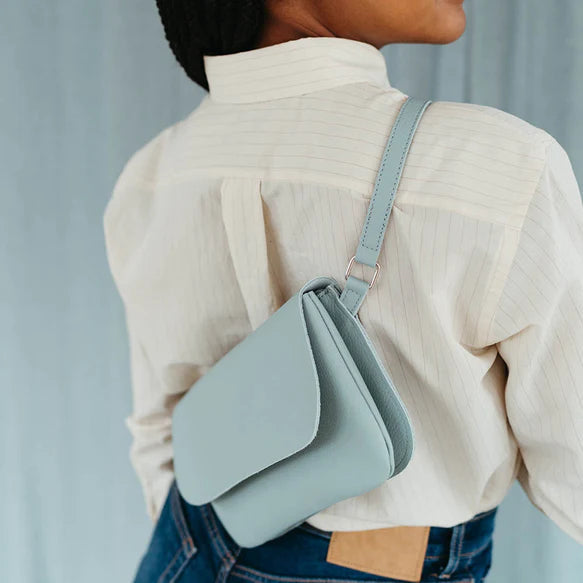 KEECIE Leather handbag Double Up red crossbody bag Nauli Stories