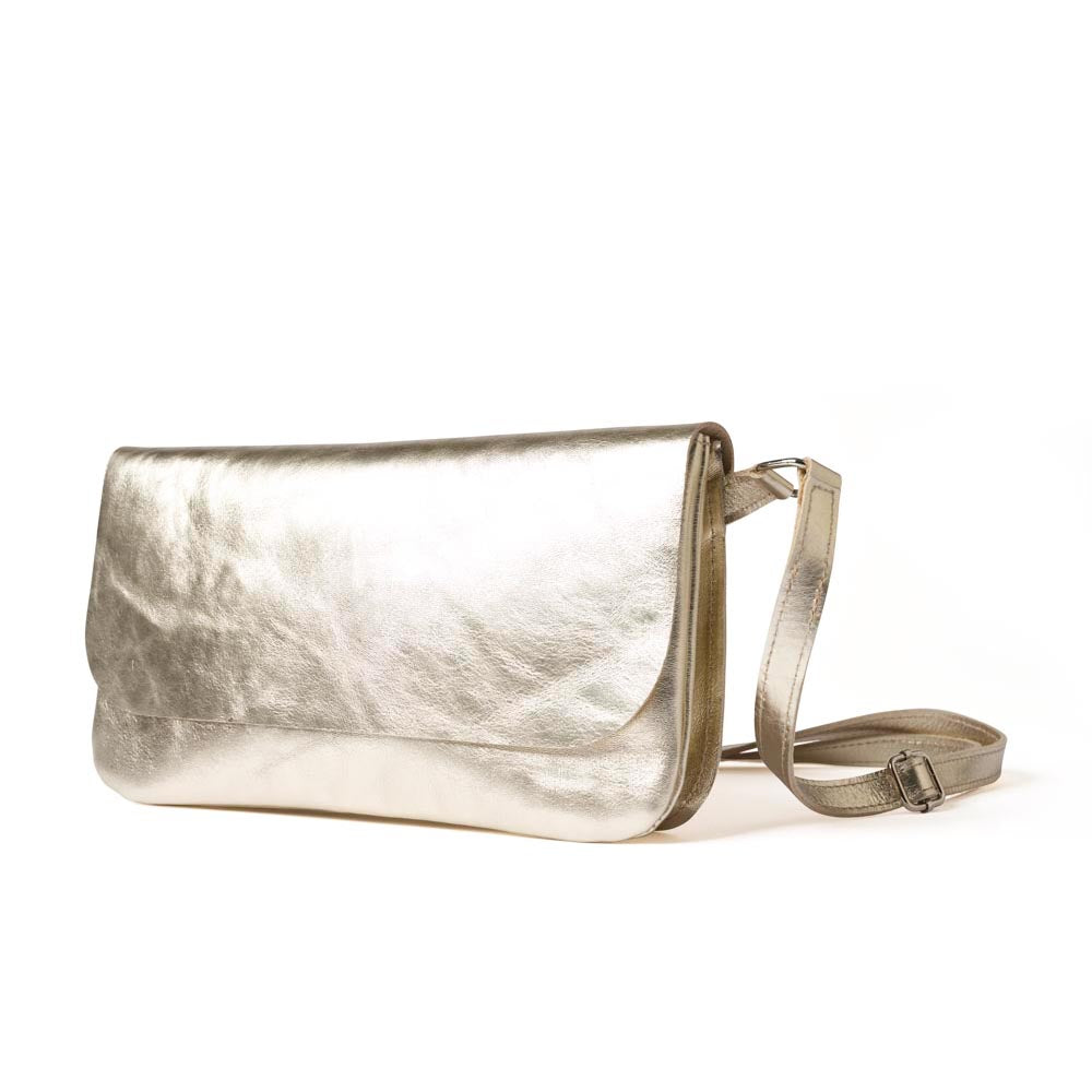 Keecie Handtasche Handtasche - Crossbodybag - aus Leder - Double Up - Gold