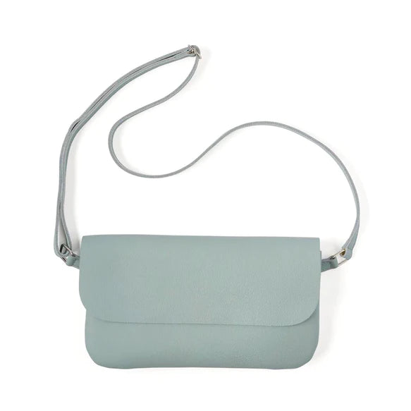 Keecie Handtasche Handtasche - Crossbodybag - aus Leder - Double Up - hellblau mint