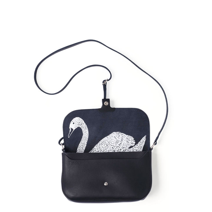 Keecie Handtasche Lederhandtasche Wild Swan - Black schwarz