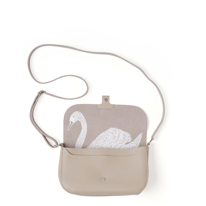 Keecie Handtasche Lederhandtasche Wild Swan - Cement