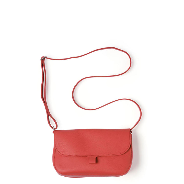 Keecie Handtasche Lederhandtasche Wild Swan - Coral rot